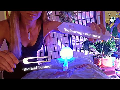 [POV Reiki ASMR] ~ 🎶Biofield Tuning Reiki Session🎶 Resetting your Aura with Sound & Tuning Forks✨