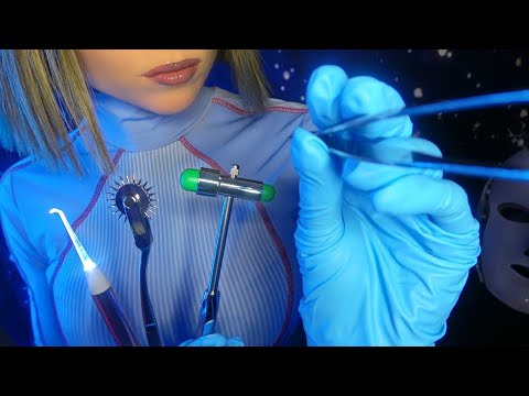 ASMR Cranial Nerve Exam in Space (General Checkup, Ear Cleaning, Eye Test, Face, Physical Exams)