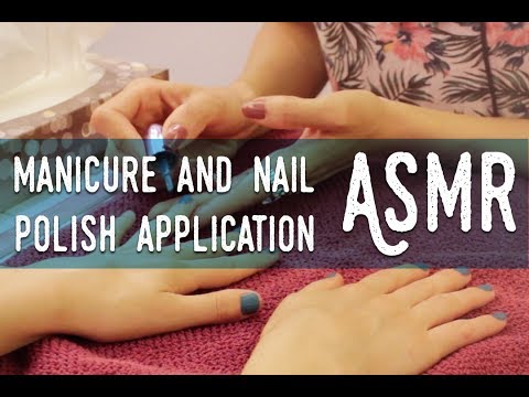 ASMR ita - Nail Care and Nail Polish Application (Whispering Ear to Ear)