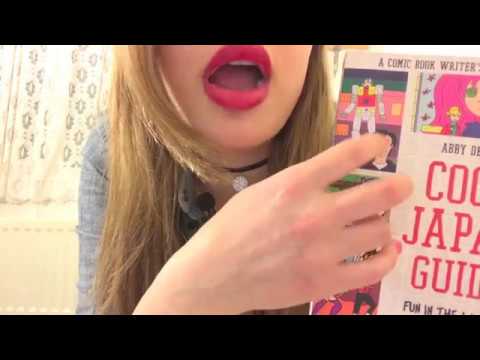 Close Up Whispering & Gum Chewing & Tapping & Eating Kit Kat (ASMR Sounds)