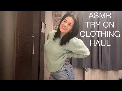 ASMR | Try On Clothing Haul & Accessories! 🍂 (Whispering, Tapping & Fabric Sounds)