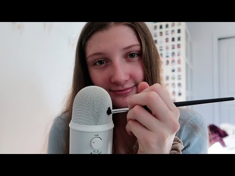 ASMR mouth sounds and mic brushing