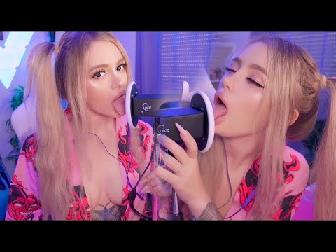 FIRST ear licking ASMR | Leah Meow mouth pleasure