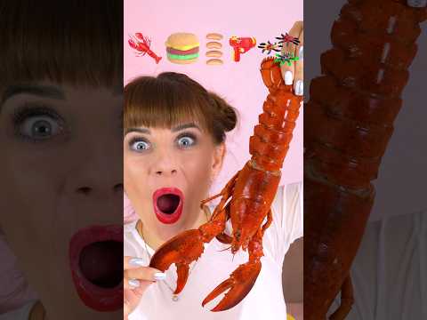 ASMR Emoji Lobster, Marshmallow Burger Mukbang #shorts