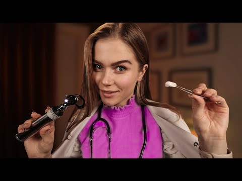 ASMR There is Something In Your Ear. Full Ear Checkup ( Ear Exam, Ear Cleaning & Hearing Test)