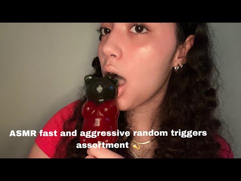 ASMR fast and aggressive random triggers assortment 💫 tapping, eating, etc. ✨