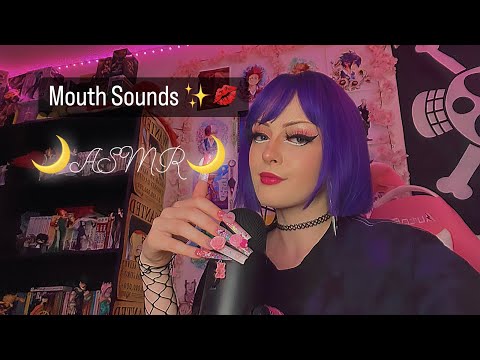 ASMR//mouth sounds, whispering, kissing sounds, nail tapping 💖