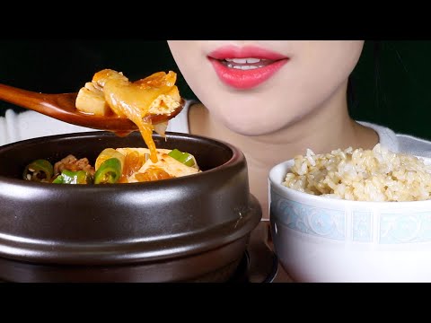 ASMR Kimchi Jjigae with Pork Belly | Korean Home Meal | Eating Sounds Mukbang