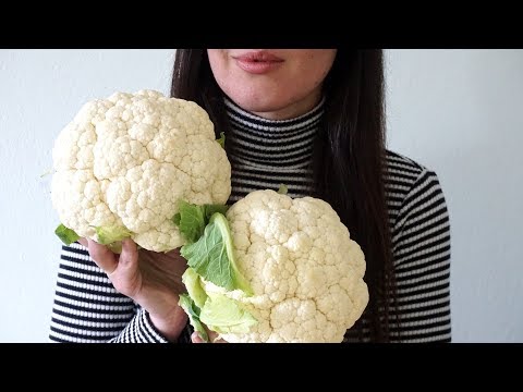 ASMR Eating Sounds: Crunchy, Raw Cauliflower (No Talking)