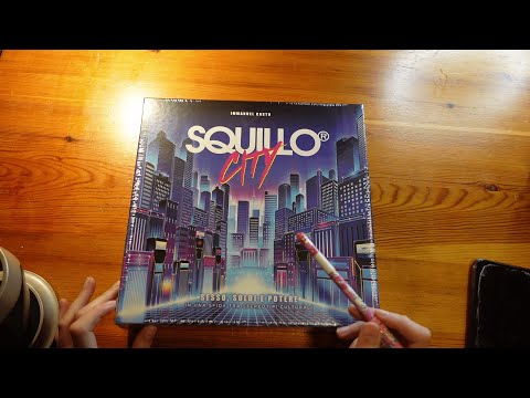Adult Board Game ASMR UNBOXING "Squillo City" (page flipping, crinkle sounds, whispering)