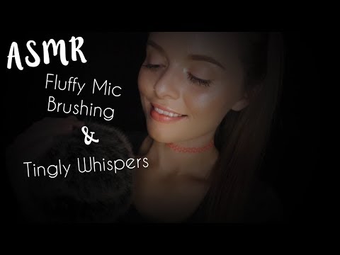 ASMR | Fluffy Mic Brushing (Close Up Whispers)
