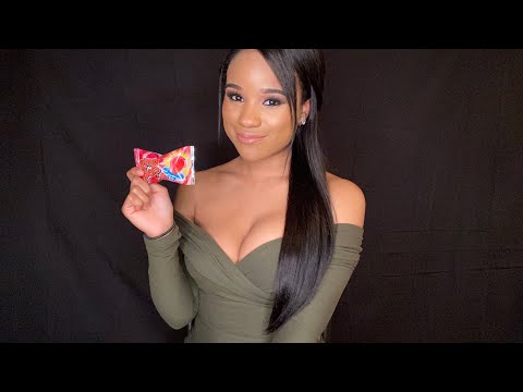 ASMR~ RING POP~ 🍒Cherry Red🍒  LOLLIPOP 🍭 Mouth Sounds (no talking)👄🤭