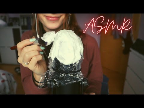 ASMR for Charity | Shaving Cream on the Mic + Intense Crinkles