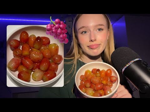 ASMR candied grapes mukbang 🍇 | crunchy!!