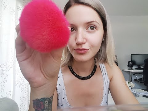ASMR makeup roleplay - german whispering - tapping, tongue clicking, kissing and hand sounds