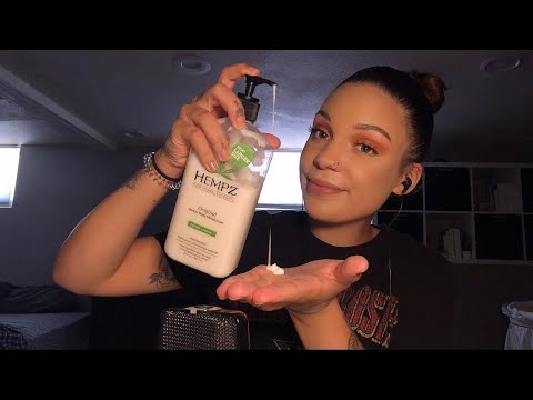ASMR- Lotion Hand Sounds and Gum Chewing