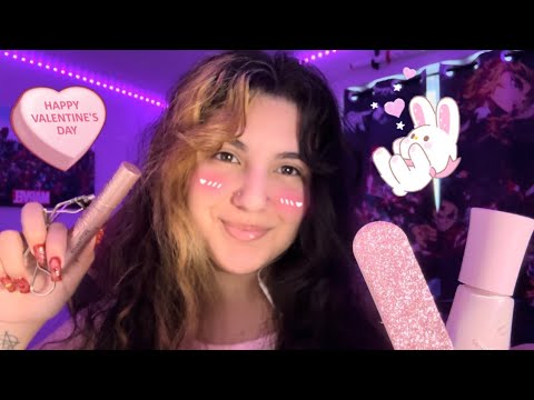 Asmr Getting You Ready For Your Valentine's Date ♡ (Nails & Makeup)