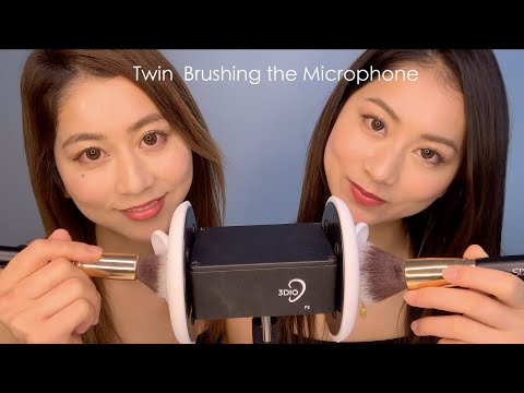 【ASMR】3DioマイクTwin brushing the microhone help you sleeping 【音フェチ】
