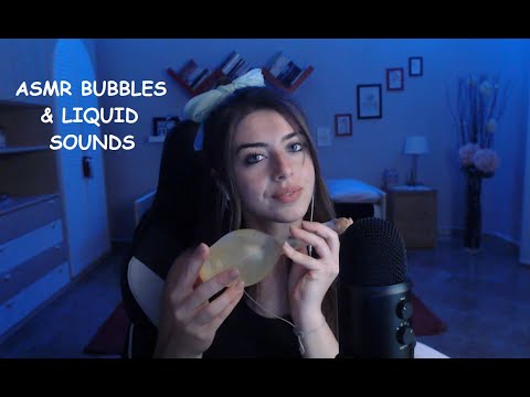 💙 ASMR Bubbles & Liquid Sounds 💙 (No talking) Blue Yeti Binaural 4K