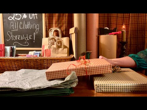 Gift Shop Chores! (NO talking) Gift wrapping~Bookkeeping~Cash counting~Price tagging~Candy jars~ASMR