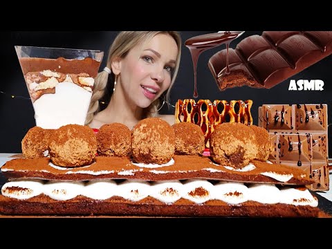 ASMR Chocolate Coffee-Truffle Cake MUKBANG | Eating Souds