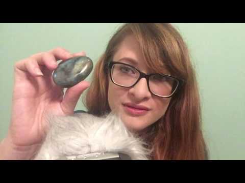 ASMR Crystal Show & Tell with Tapping Ear to Ear Soft Spoken and Whispering