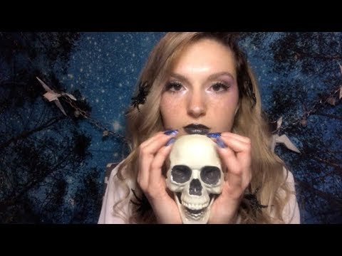 Spooky ASMR ~ Tapping & Scratching a Skull // Whispering