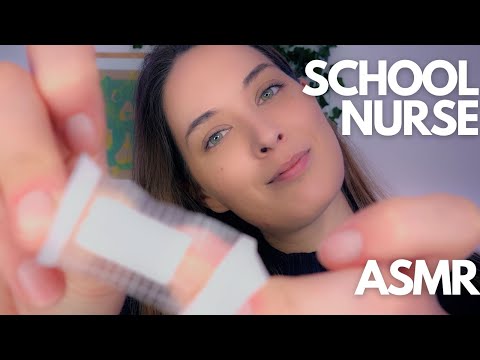 ASMR | School nurse takes care of you (Desinfect a wound | Lice checking | Soft spoken)