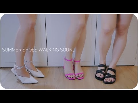 ASMR summer shoes Walking Sound
