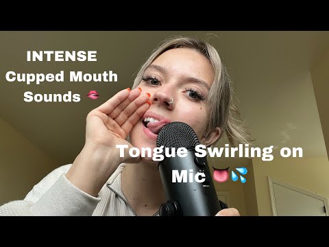 ASMR| Tongue Swirling On Mic/ Intense Cupped Mouth Sounds & Tapping on random items
