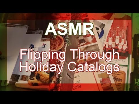 ASMR - Flipping Through Holiday Catalogs - 1 HOUR - (Soft Talking, Paper Sounds)