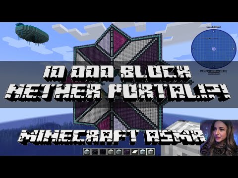 Biggest and Best Nether Portal Minecraft ASMR 10000 Blocks with Subscribers