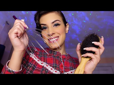 ASMR Irma tucks you in 🤗 Personal Attention : Hair ~ Scalp ~ Ears ~ Face Touching