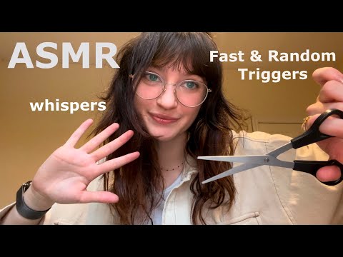 ASMR ~ Fast & Aggressive Random Triggers (Lofi, Whispers)