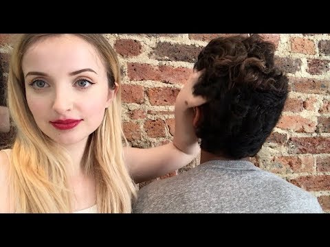 Relaxing hair brushing and head massage ASMR