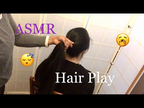 ASMR HAIR PLAY HAIR BRAIDING HAIR BRUSHING