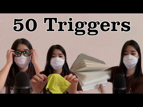 ASMR 50 triggers in 3 min 😎