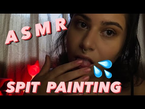 ASMR | SPIT PAINTING and MOUTH SOUNDS 👄💦