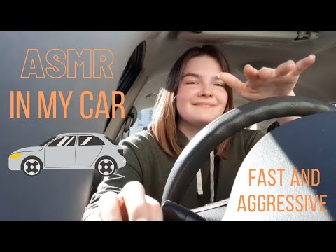 ASMR in my car |fast and aggressive| gripping, scratching, tapping, hand movements (lofi) 🚗 💤