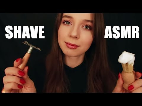 ASMR Relaxing Men's Shave Role Play (Shaving Cream, Scissors, Soft Voice, Personal Attention)