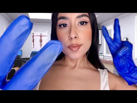 ASMR Relaxing Cranial Nerve Exam roleplay (semi gum chewing)