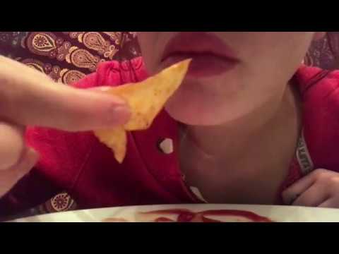 ASMR Eating BBQ Chips and Corn Dogs! Intense Mouth Sounds