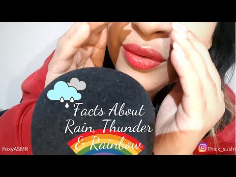 ASMR Fact About Rain, Thunder & Rainbow | Breathe Whispering Up Close