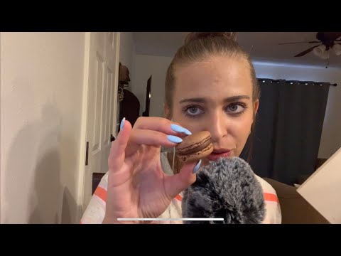 ASMR| Eating Macarons while talking about the gifts of imperfection—mouth sounds/tapping/whispers