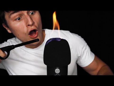 i lit my microphone on fire for asmr