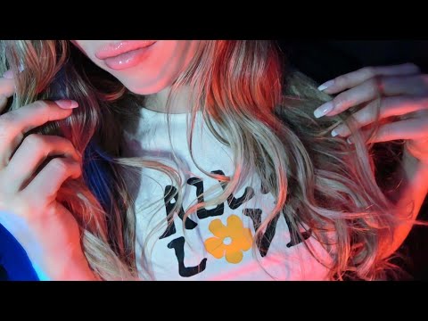 ASMR Peaches Whispers close up in different Languages, Hand Movements for Sleep