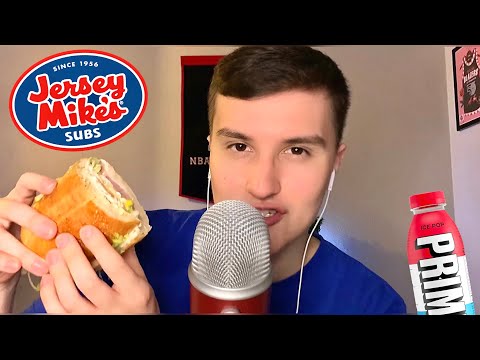 [ASMR] Jersey Mike’s Subs Sandwich Mukbang 🥪💤 (whispering + eating sounds)