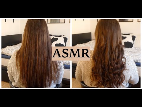 ASMR FRIEND PLAYING WITH MY HAIR (Tingly Hair Play, Curling & Hair Brushing Sounds With Whispering)