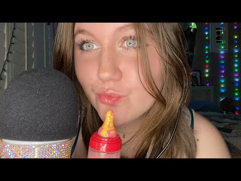 ASMR baby bottle lollipop 👅 🍭 tongue sounds | sucking sounds & mouth sounds | jester asmr