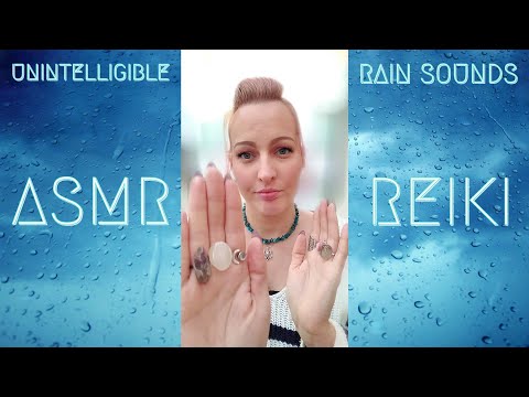 Reiki Healing ASMR Hand Movements with Rain 🌧️ & Unintelligible Whispers (layered sounds)
